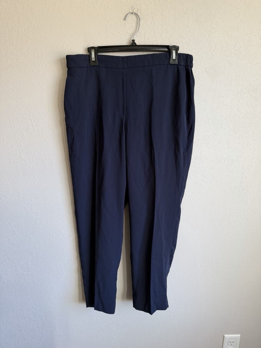 NWT J. Crew Navy Jamie Pull On Straight Leg Pant Womens 14 Office Careerwear